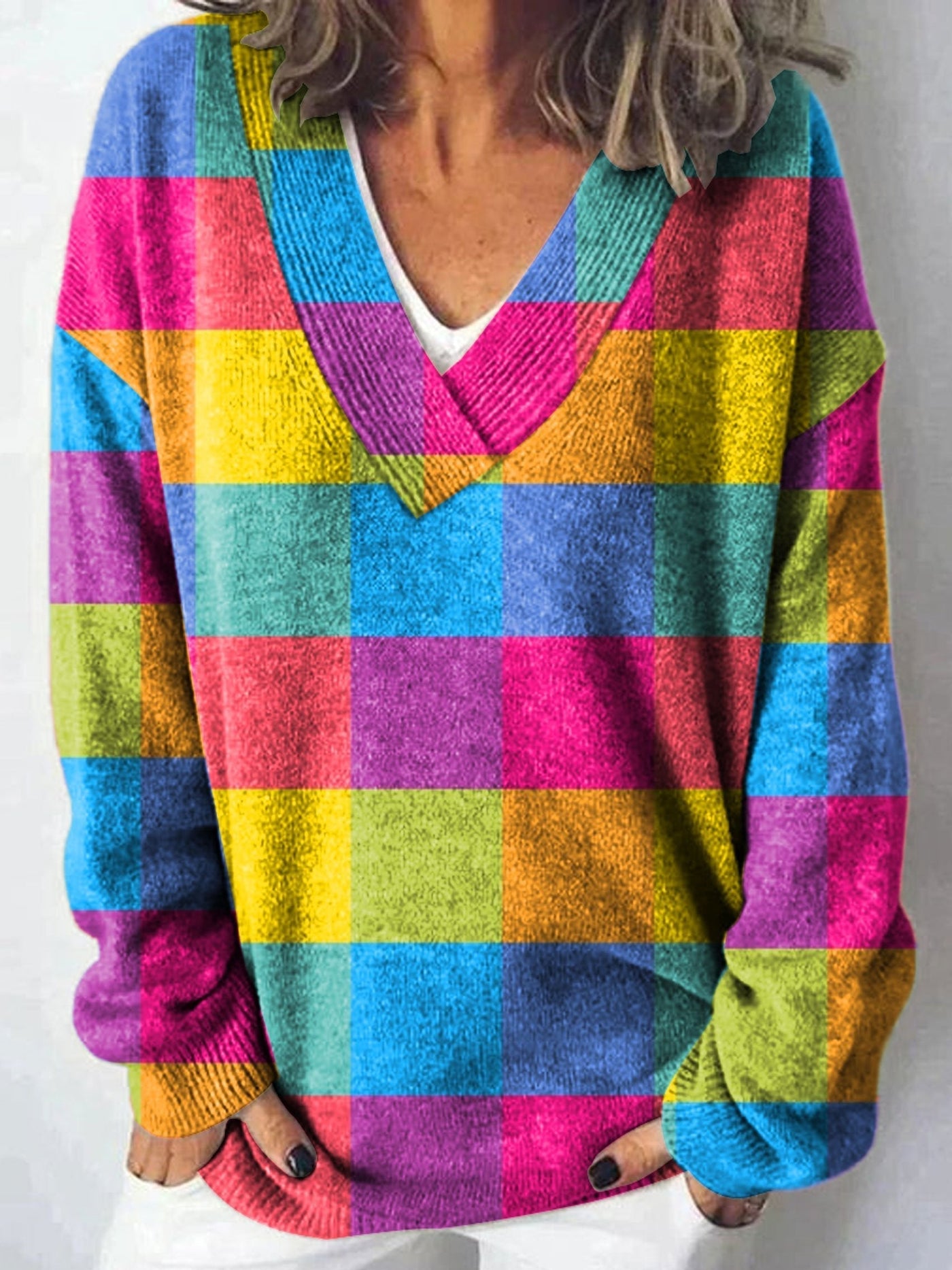Kendall  | Colorful Checkered Sweater