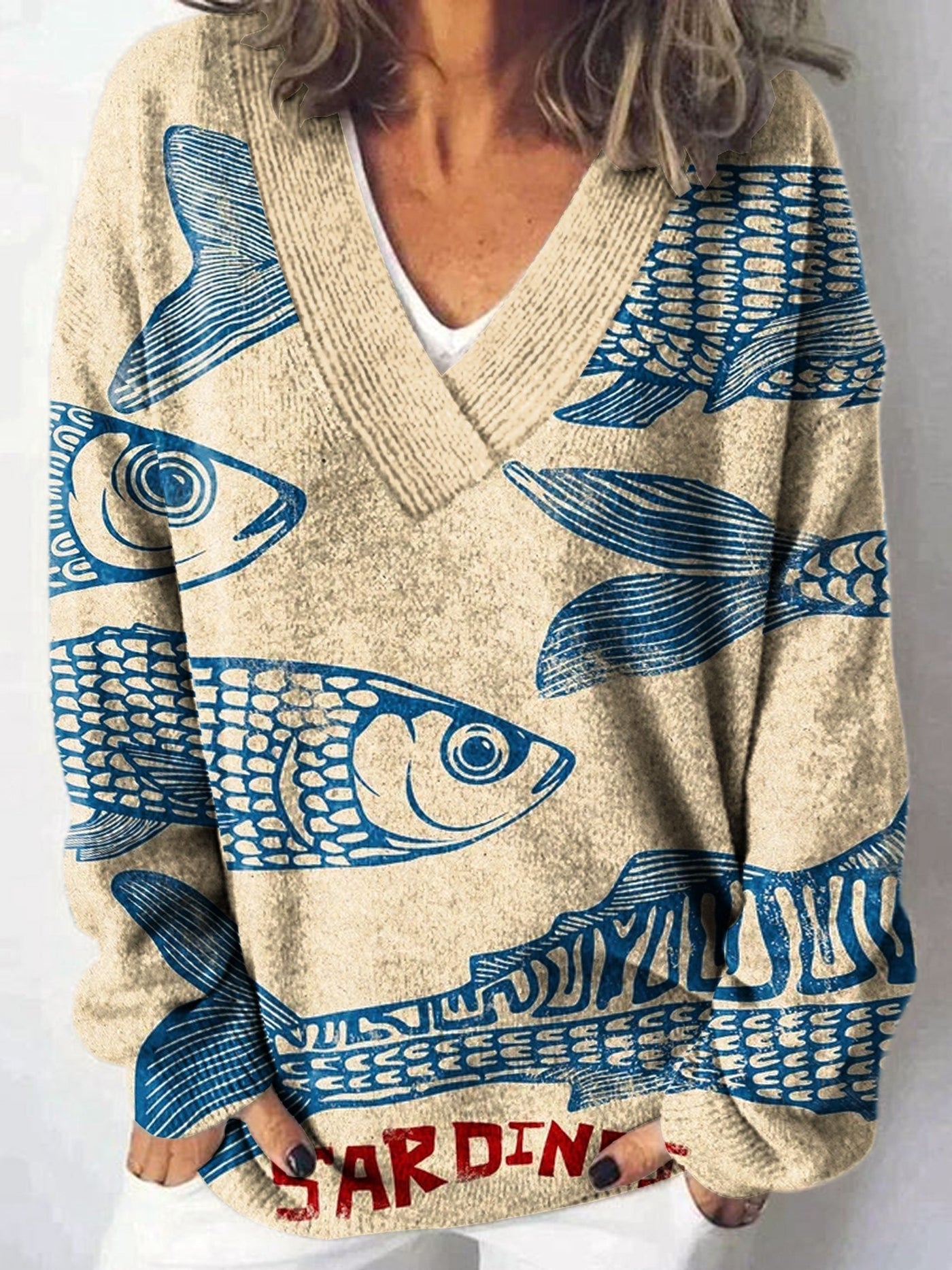 Sophie | Sardine Print Sweater