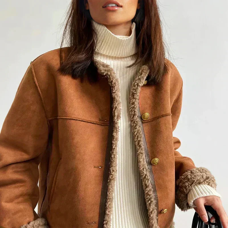 Isabelle | Shearling Trim Jacket