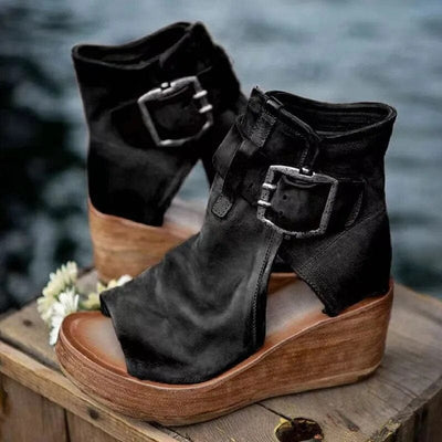 Harley | Buckle Wedge Sandals