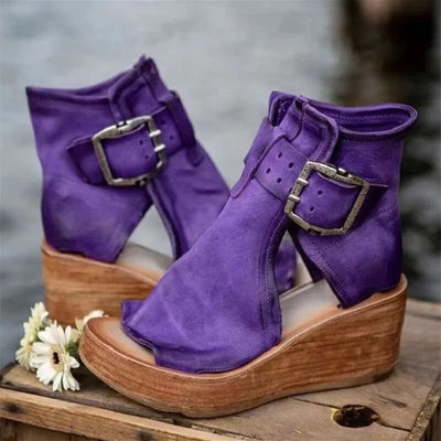 Harley | Buckle Wedge Sandals