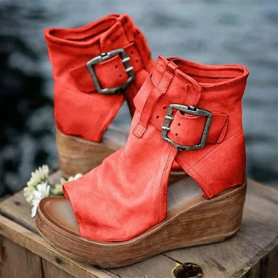 Harley | Buckle Wedge Sandals