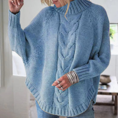 Tracey | Relaxed Cable Poncho Sweater