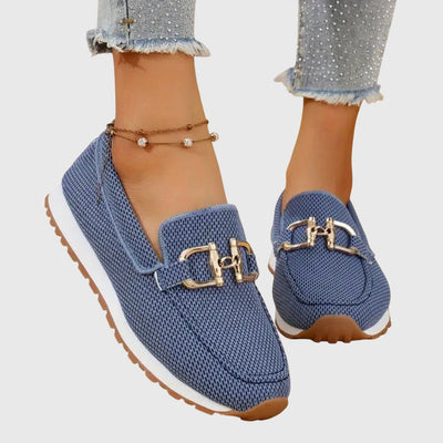 Veronica | Mesh Loafers with Gold Detail