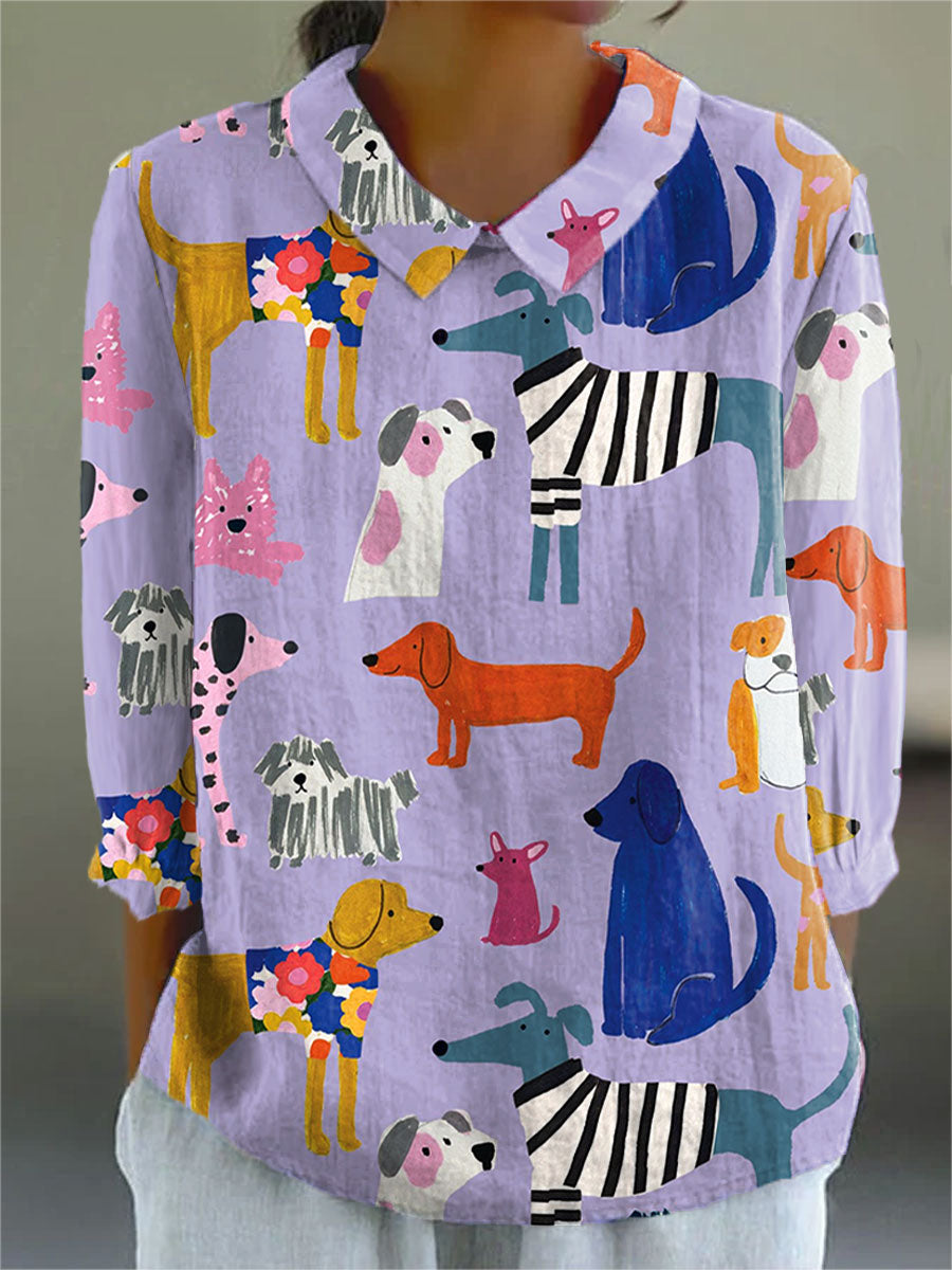 Luna | Playful Pups Blouse