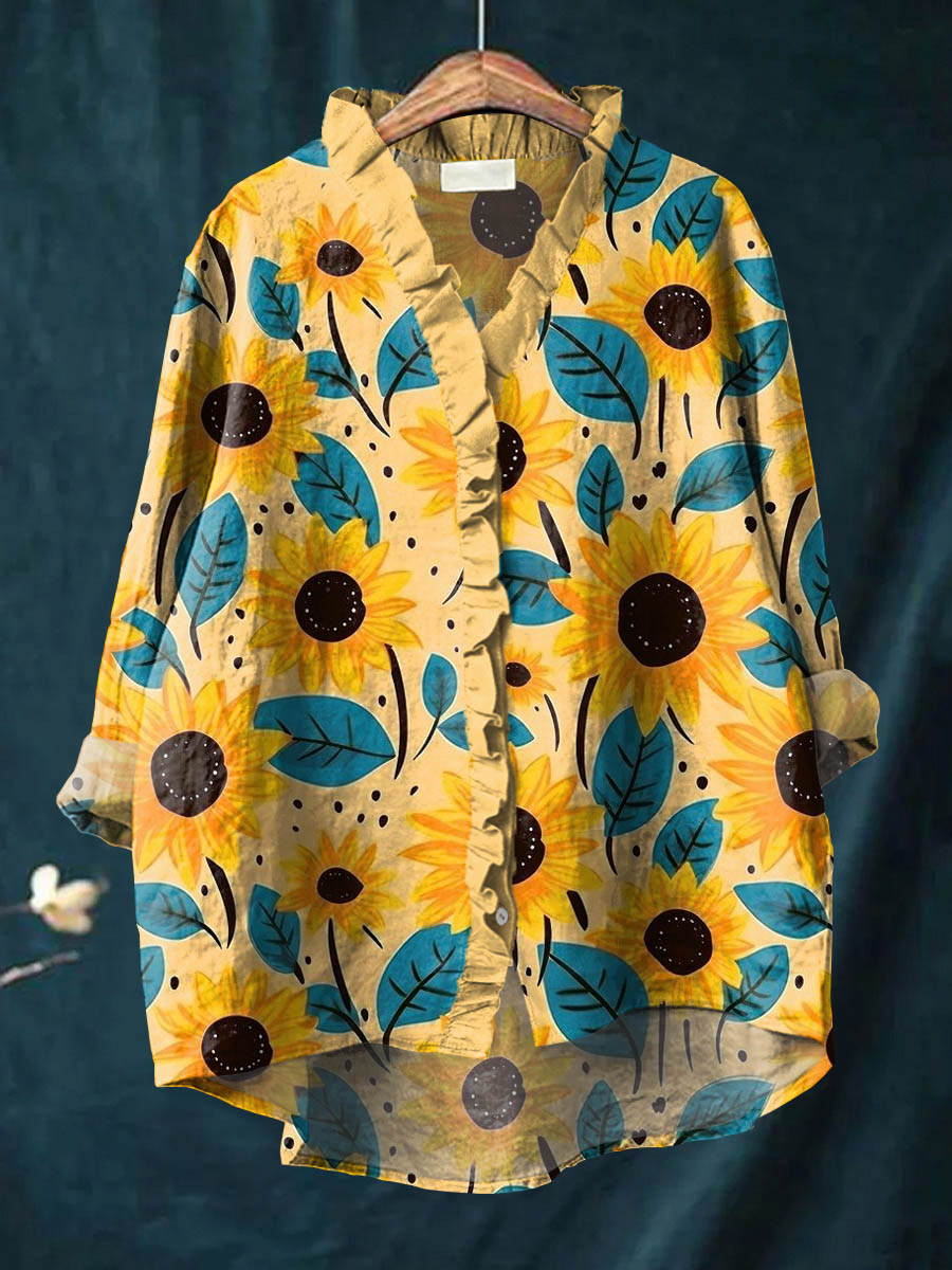 Arianna | Sunflower Print Blouse