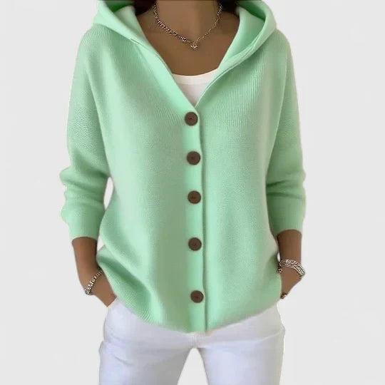 Elaine | Cozy Button Hoodie