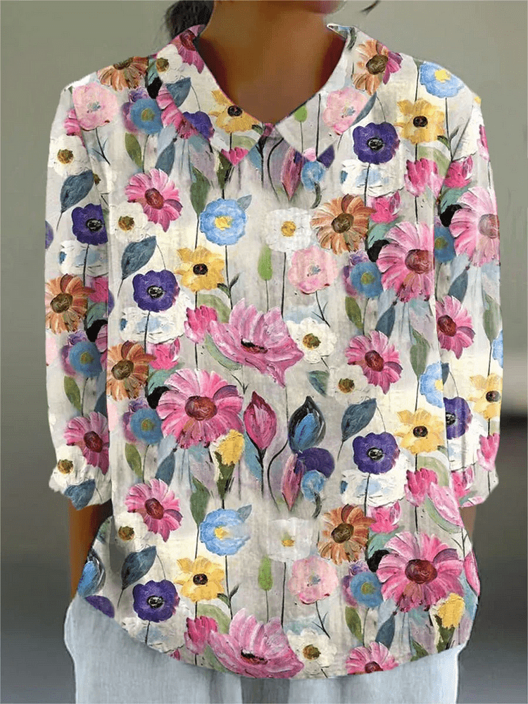 Brigette  | Watercolor Floral Blouse