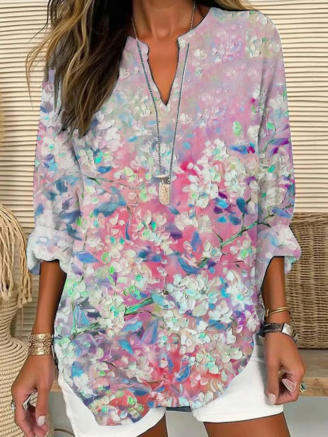 Diana | Watercolor Floral Shirt