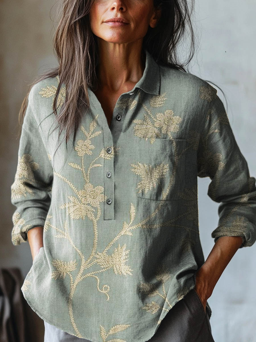 Cynthia | Embroidered Floral Blouse