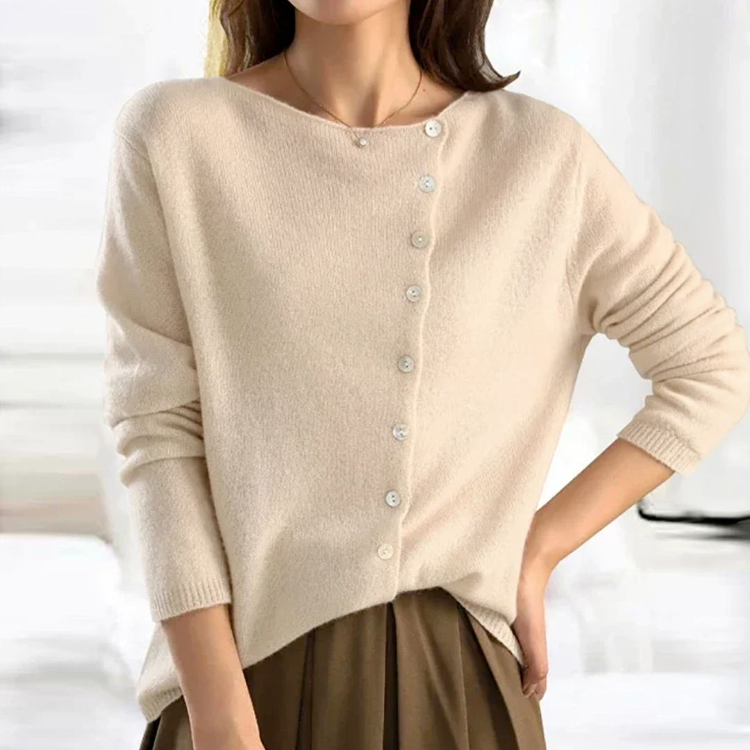 Olivia | Elegant Button Sweater