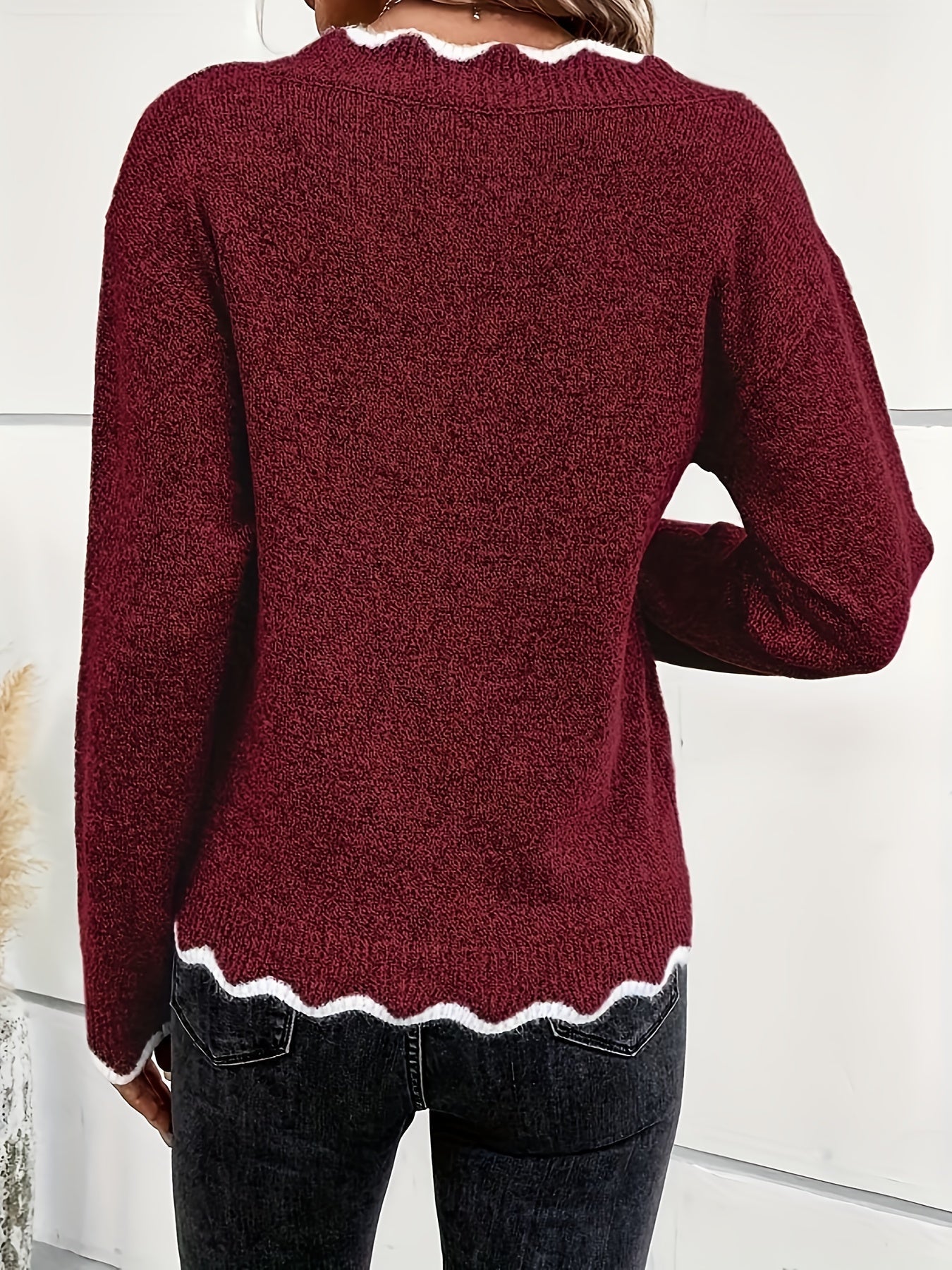 Rose | Soft Lace Trim Sweater