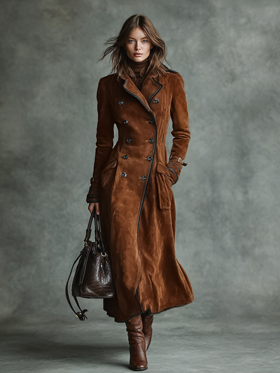 Eleanor | Heritage Suede Trench Coat