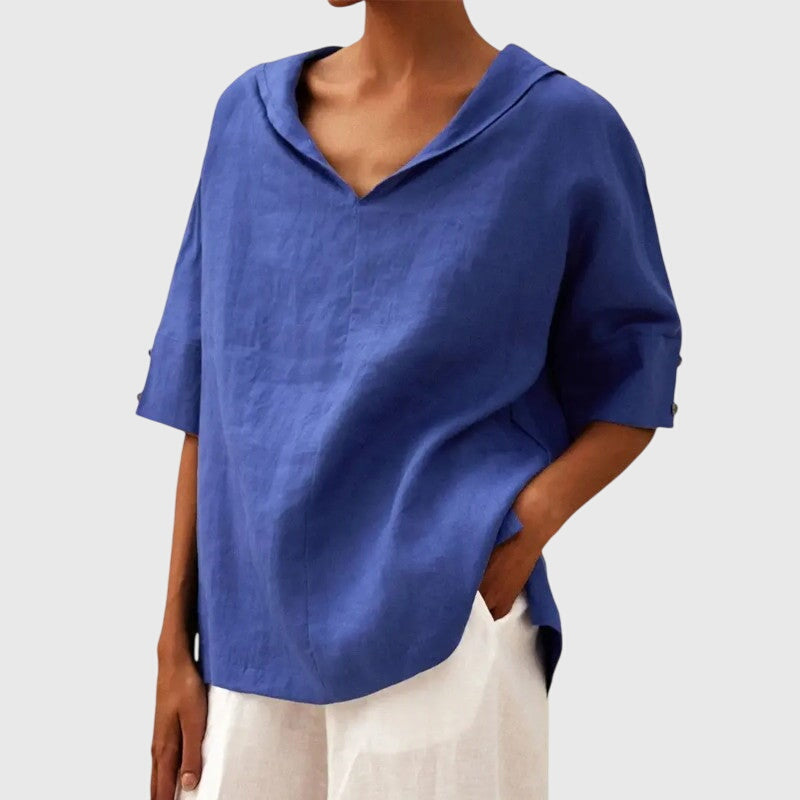 Alicia | Relaxed V-Neck Blouse