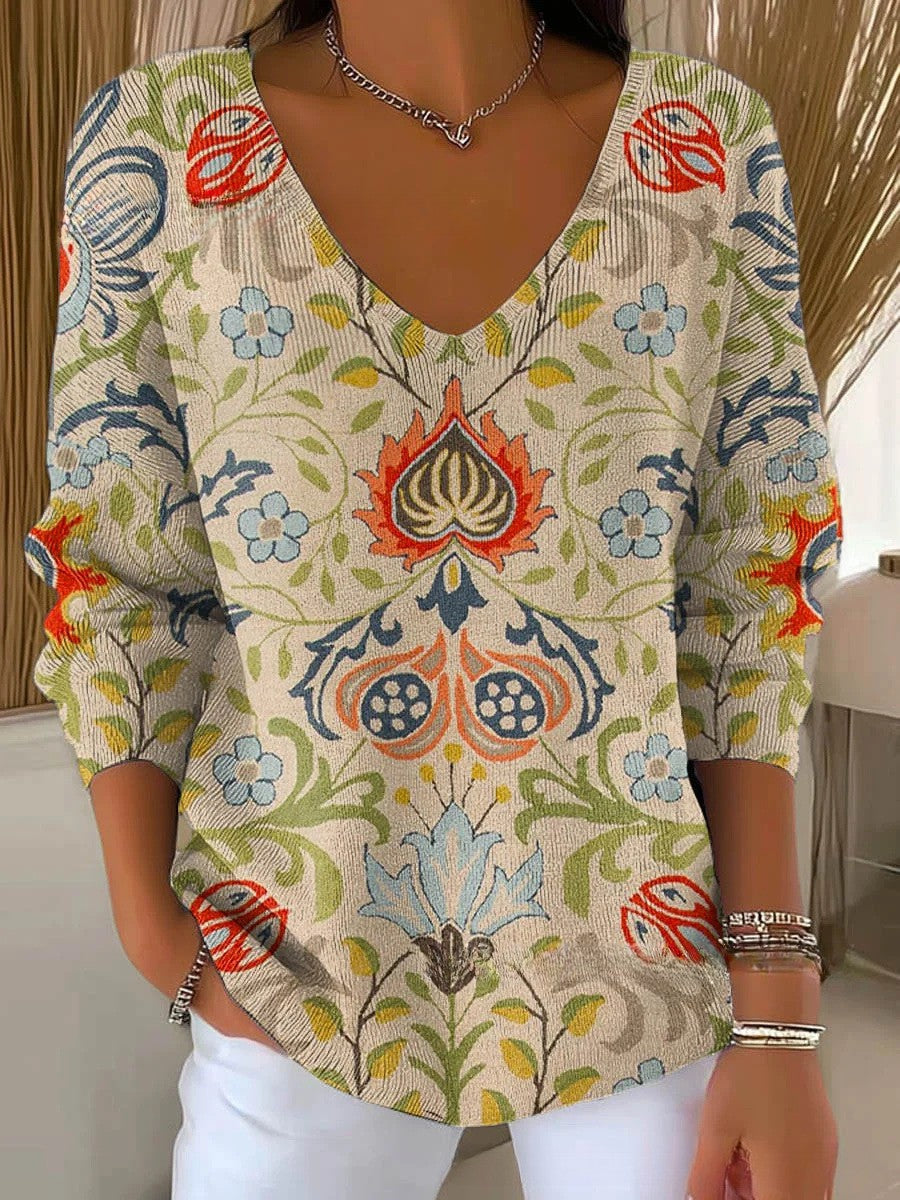 Virginia | Artistic Floral Blouse
