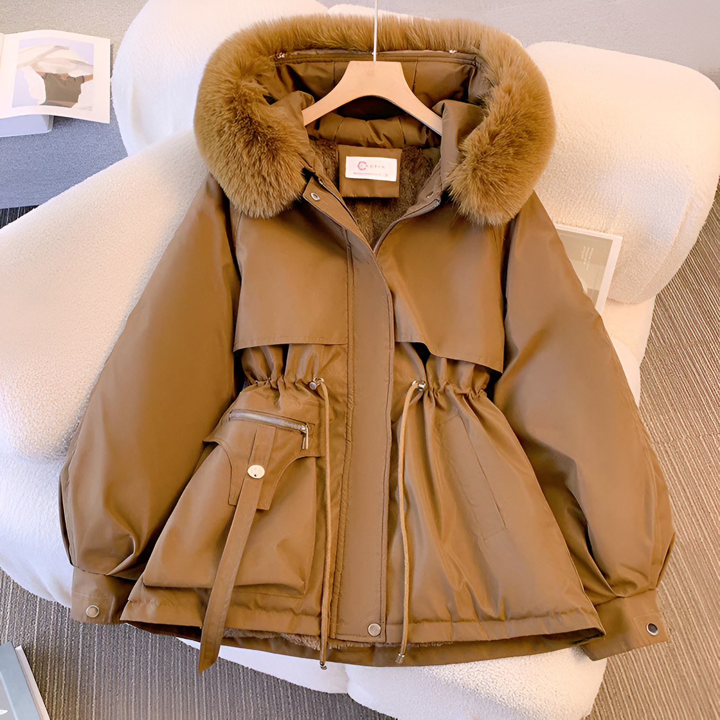 Elowen | Luxe Fur-Trim Winter Parka
