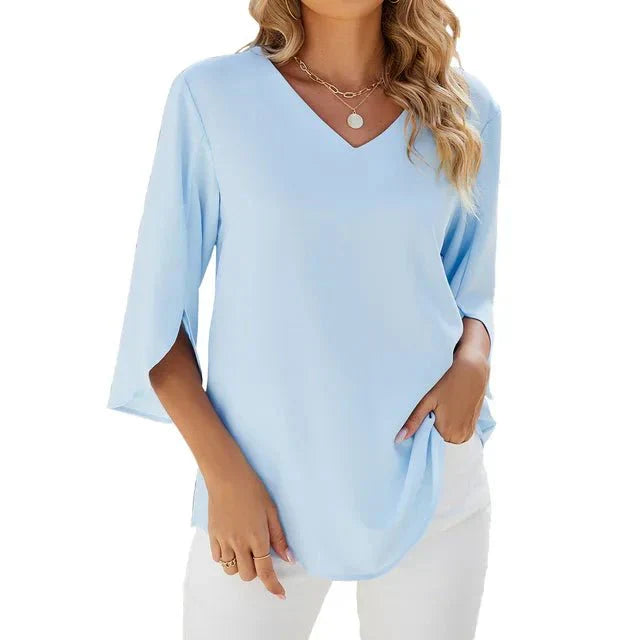 Aviana | Elegant V-Neck Blouse