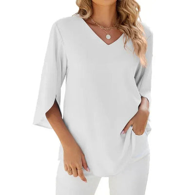 Aviana | Elegant V-Neck Blouse