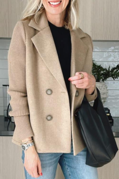 Eliana | Knit-Sleeve Blazer