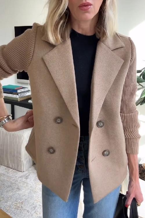 Eliana | Knit-Sleeve Blazer
