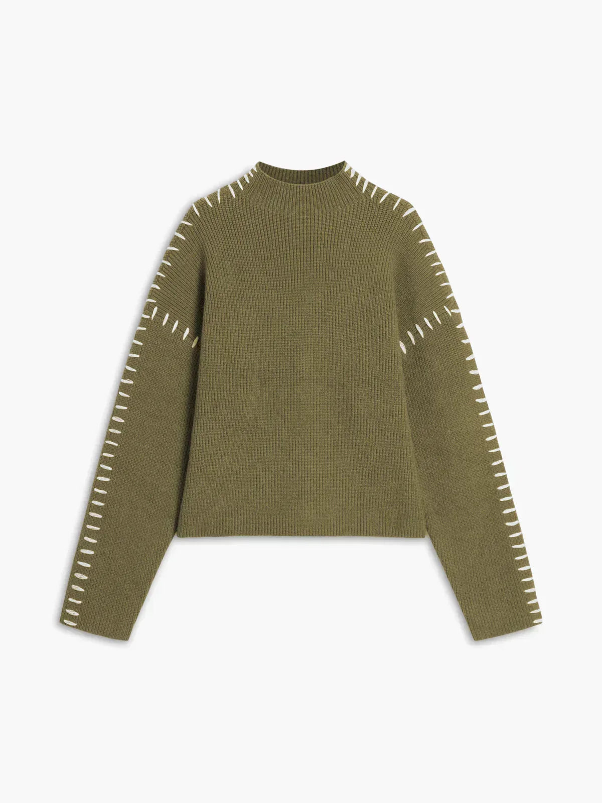 Noemi | Contrast-Stitch Knit Sweater