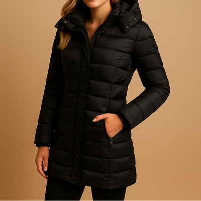 Elaine | Sleek Longline Puffer Coat