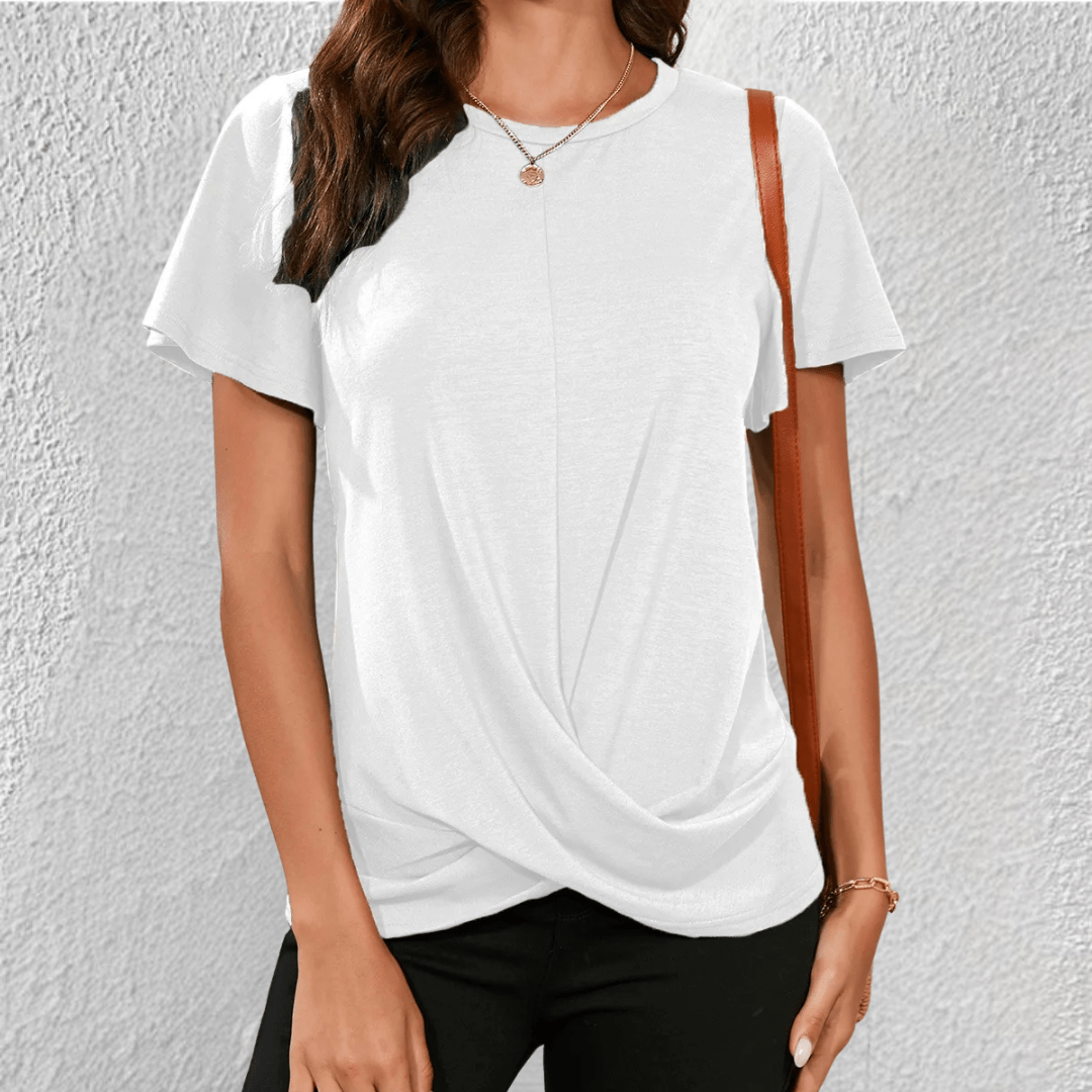 Maggie | Casual Twist Front Blouse