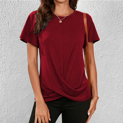 Maggie | Casual Twist Front Blouse