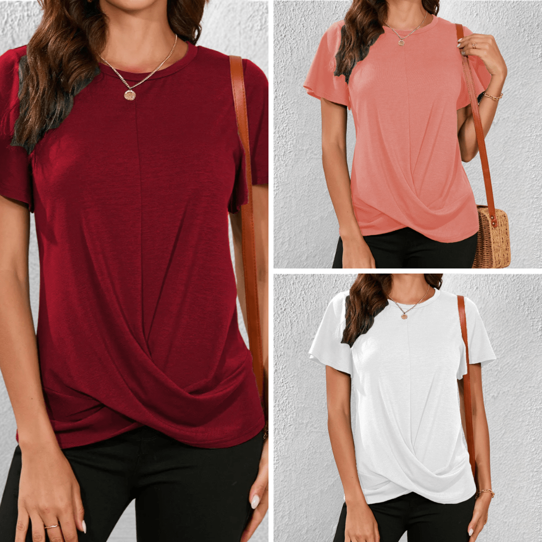 Maggie | Casual Twist Front Blouse