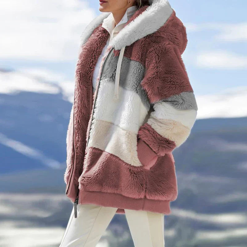 Maribelle | Cozy Patchwork Sherpa Jacket