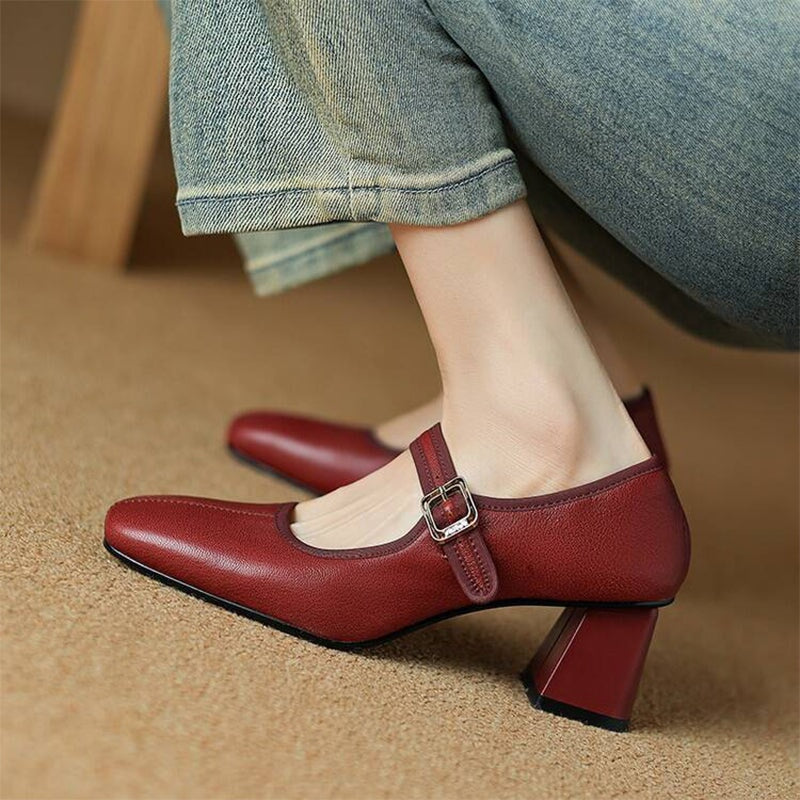 Vivian | Retro Square Heels