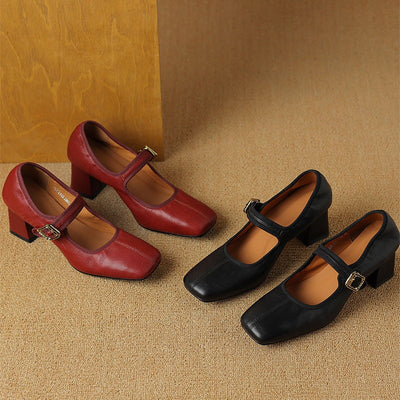 Vivian | Retro Square Heels