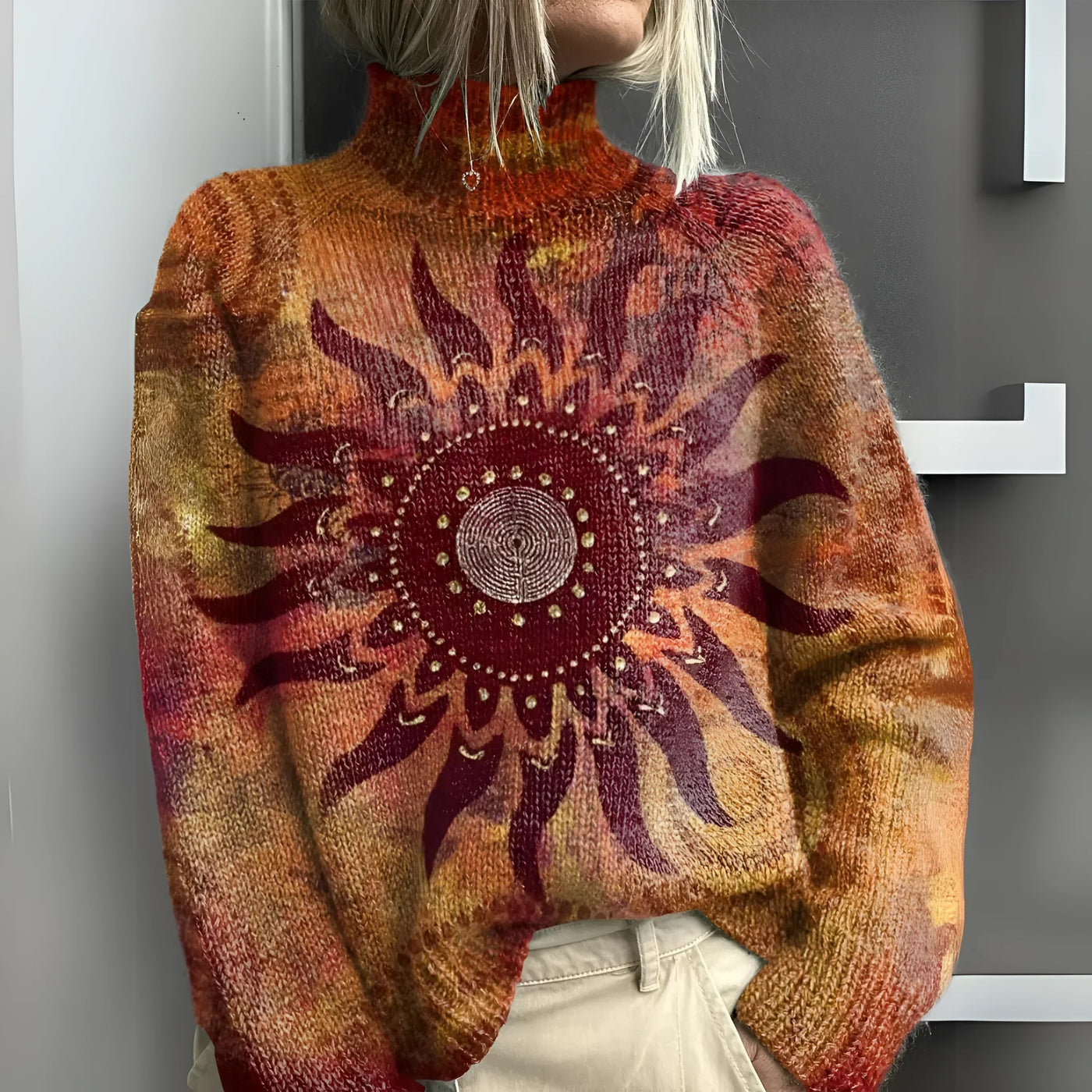 Ember | Sunburst Turtleneck Sweater
