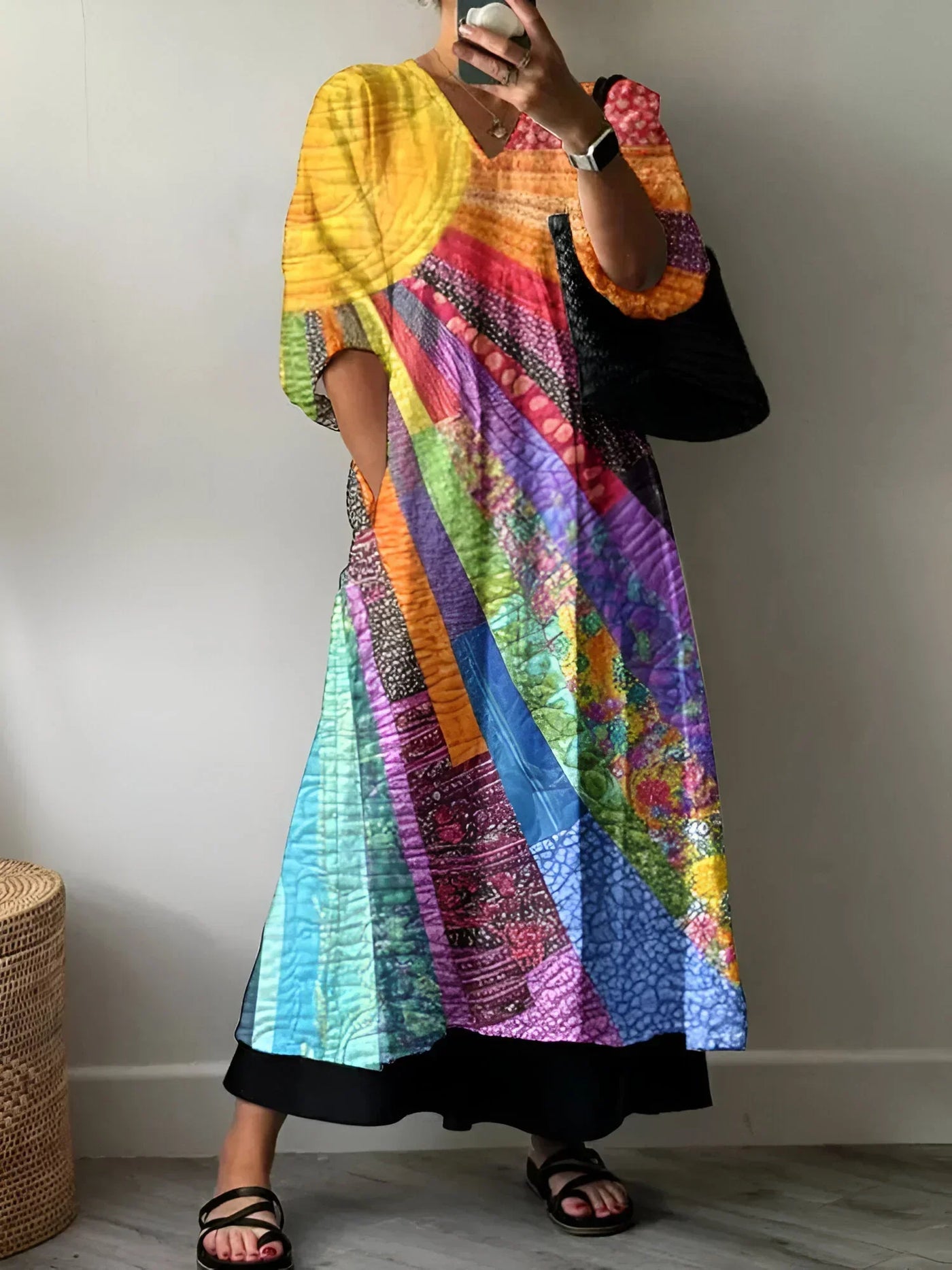 Maggie | Sunburst Maxi Dress