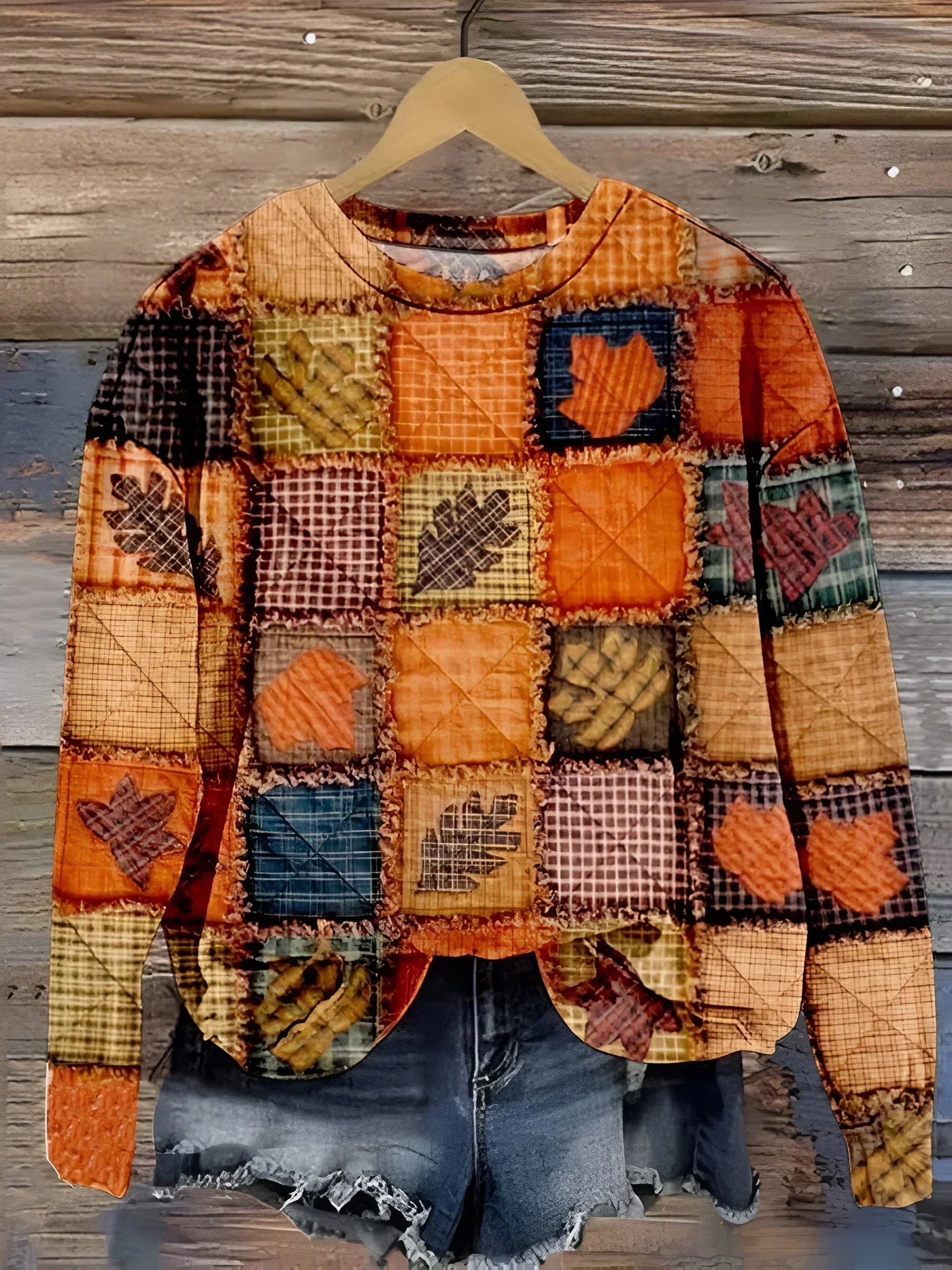 Audrey | Autumn Patchwork Sweater