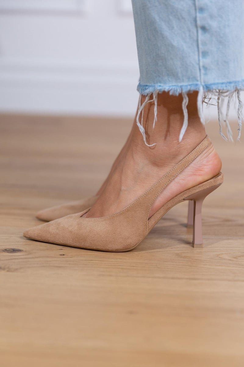 Brooklyn | Nude Slingback Heels