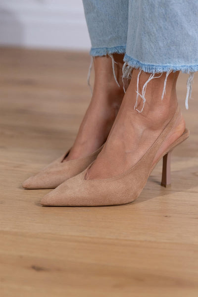 Brooklyn | Nude Slingback Heels